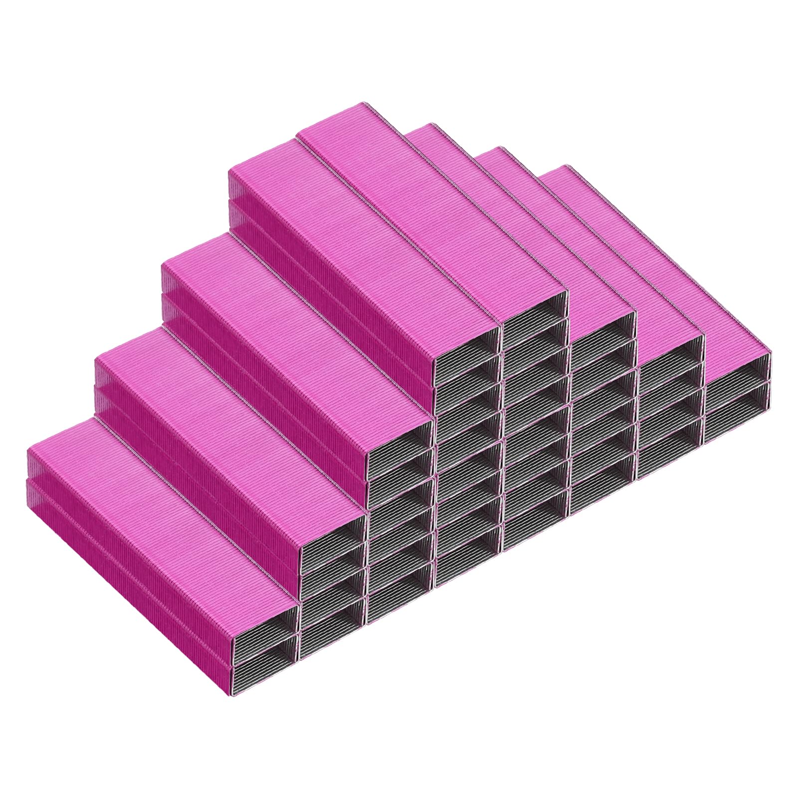 PATIKIL Staples for Stapler, 8 Pack (1000 Pcs Each) 26/6 Standard 1/4 Inch Length, Jam-Free, Rose Red