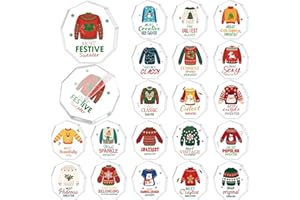 Misdary 20 Pcs Christmas Ugly Sweater Trophy Gingerbread Man Award Funny Trophy Contest Prizes Party Game Favors for Xmas Costume Contest Winner Holiday Party Supplies