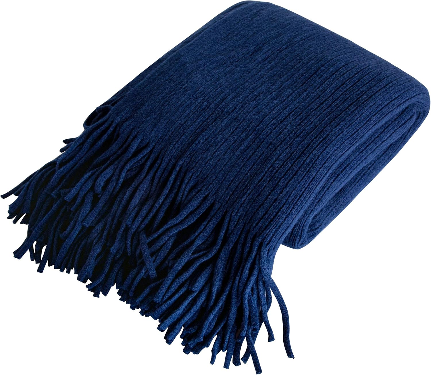 NTBAY Acrylic Knitted Throw Blanket, Lightweight and Soft Cozy Decorative Woven Blanket with 18 cm Tassels for Travel Couch