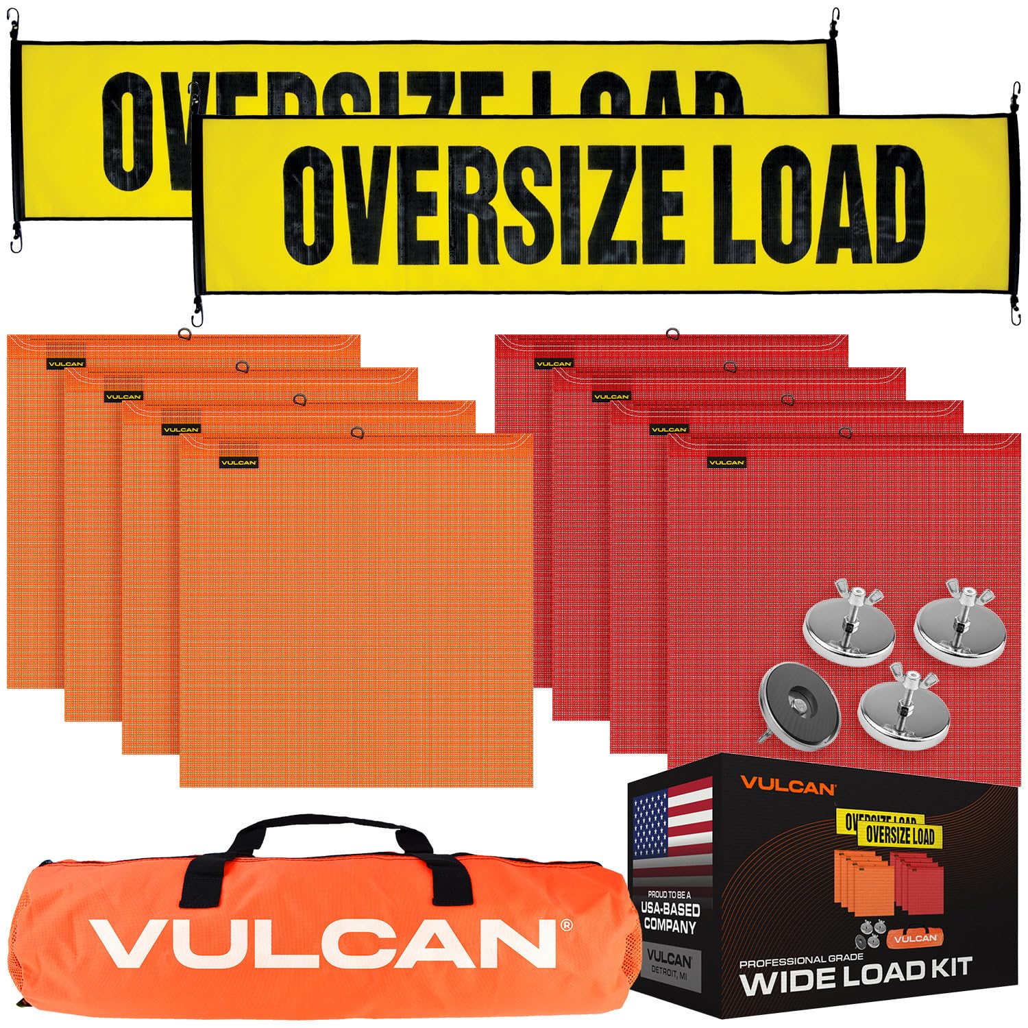 VULCAN Oversize Load Banners, Multi-Color Flags and