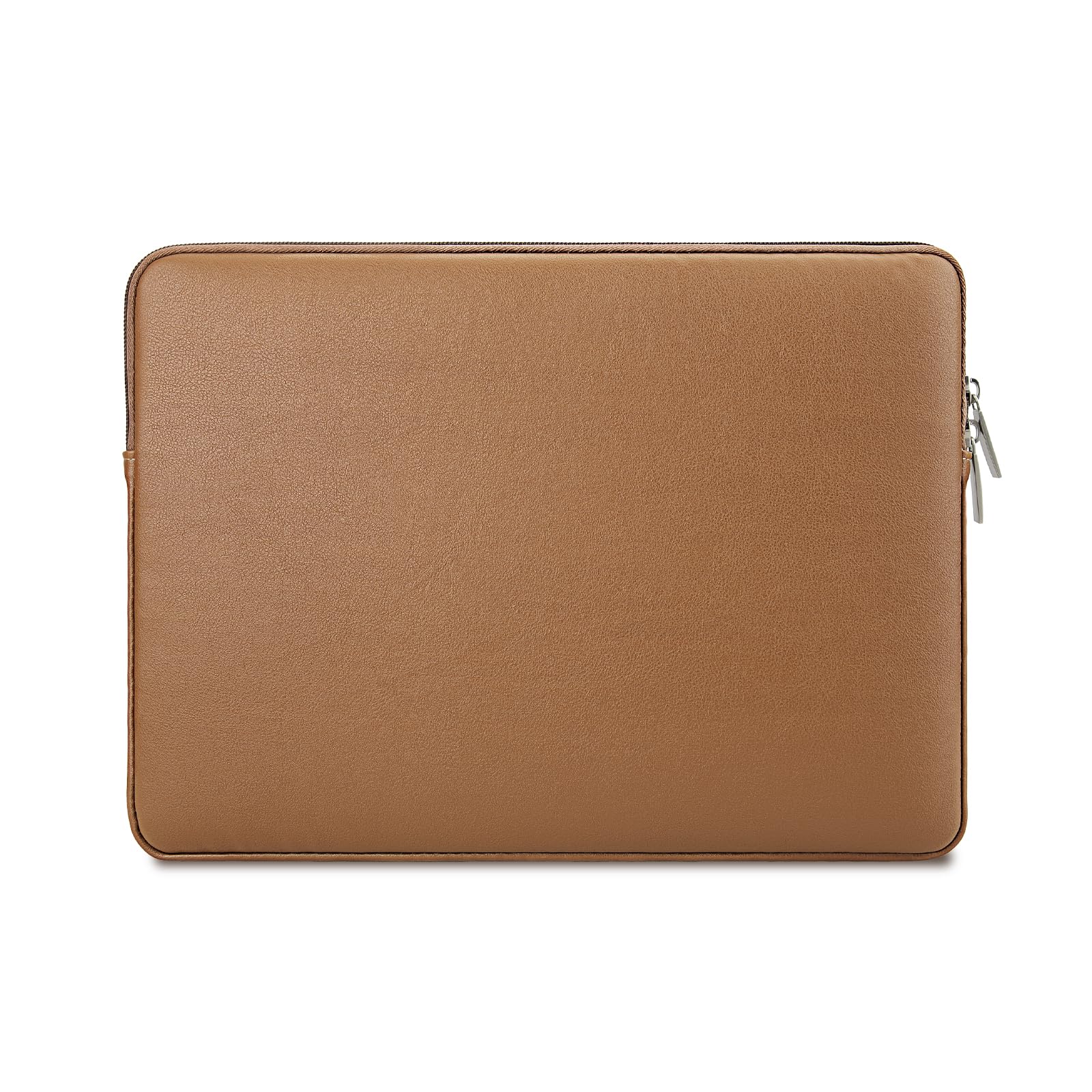 jooeer 13-13.3 Inch Laptop Sleeve Case for 13" MacBook Air Pro 2012-2017 13.3" Chromebook Notebook 13.5" Surface Laptop 5/4/3/2, Protective Waterproof PU Leather Cover Slim Padded Computer Bag, Brown