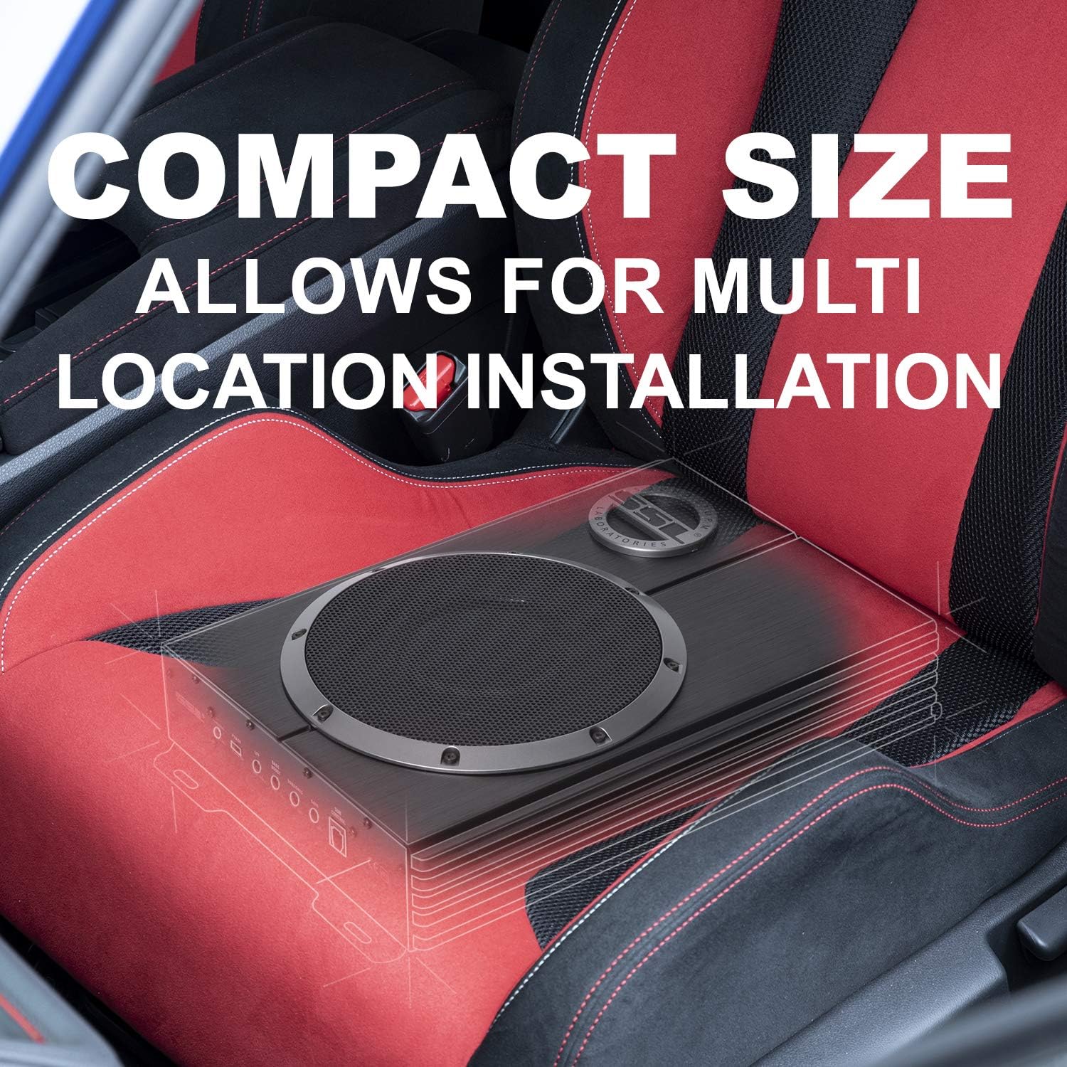 Sound Storm Laboratories LOPRO8 Powered Under Seat Car Subwoofer, 600 Watts Max, Single 2.6 Ohm, Voice Coil, Built in Amp - Image 3