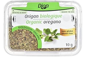 Dion Herbs & Spices Organic Oregano 10 g Dried Leaf Herb Gluten-Free Canadian Made