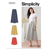 Simplicity 9267 Women's Button-Front Skirt Sewing Pattern, Sizes 16-24