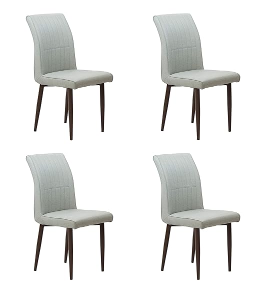 URBANDAILY Metal Frame Dining Chairs (Grey, Set of 4) Amazon.in Furniture