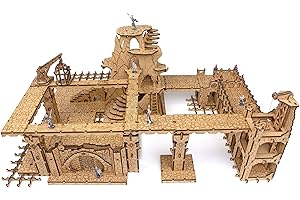 TowerRex Dungeon DND Terrain Wargaming Building for 28mm Miniatures - DND Accessories Starter Set for Dungeons & Dragons, Pathfinder, Warhammer - D and D Fantasy Map, Grid Mat, Scenery Dungeon Tiles