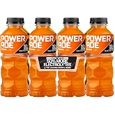 POWERADE Sports Drink, Orange Electrolyte Drink, 20 Oz (8 Pk) | Sport Beverage Enhanced with Electrolytes | 50% More Electrolytes vs. the Leading Sports Drink (per 12oz serving)*