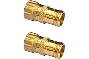 VIBRANT YARD COMPANY 15 psi Water Pressure Reducer Regulator for Drip Tape, 3/4 inch Hose Thread, 125 psi Max Inlet Pressure, Lead-free Brass, Low Flow Rate, Qty: 2