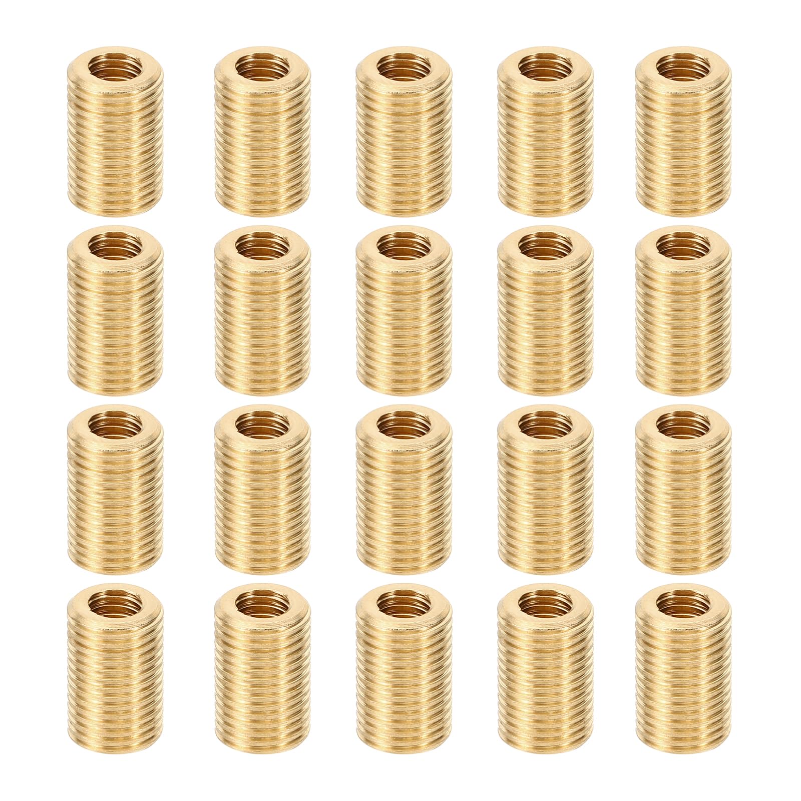 PATIKIL M10xM6x15mm Thread Reducing Nuts Insert, 20 Pcs Male to Female Fine Thread Adapter Repair Insert Pipe Fitting Screw Sleeve Reducer for Pendant Light — image 1