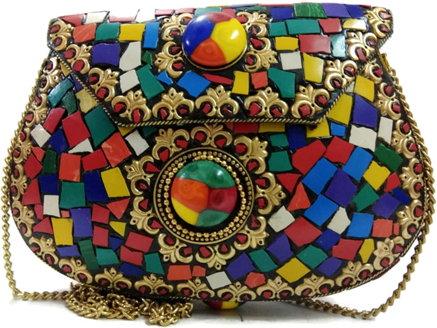 Trend Vintage Estilo Negro Hecho a mano de metal Mosaico piedra