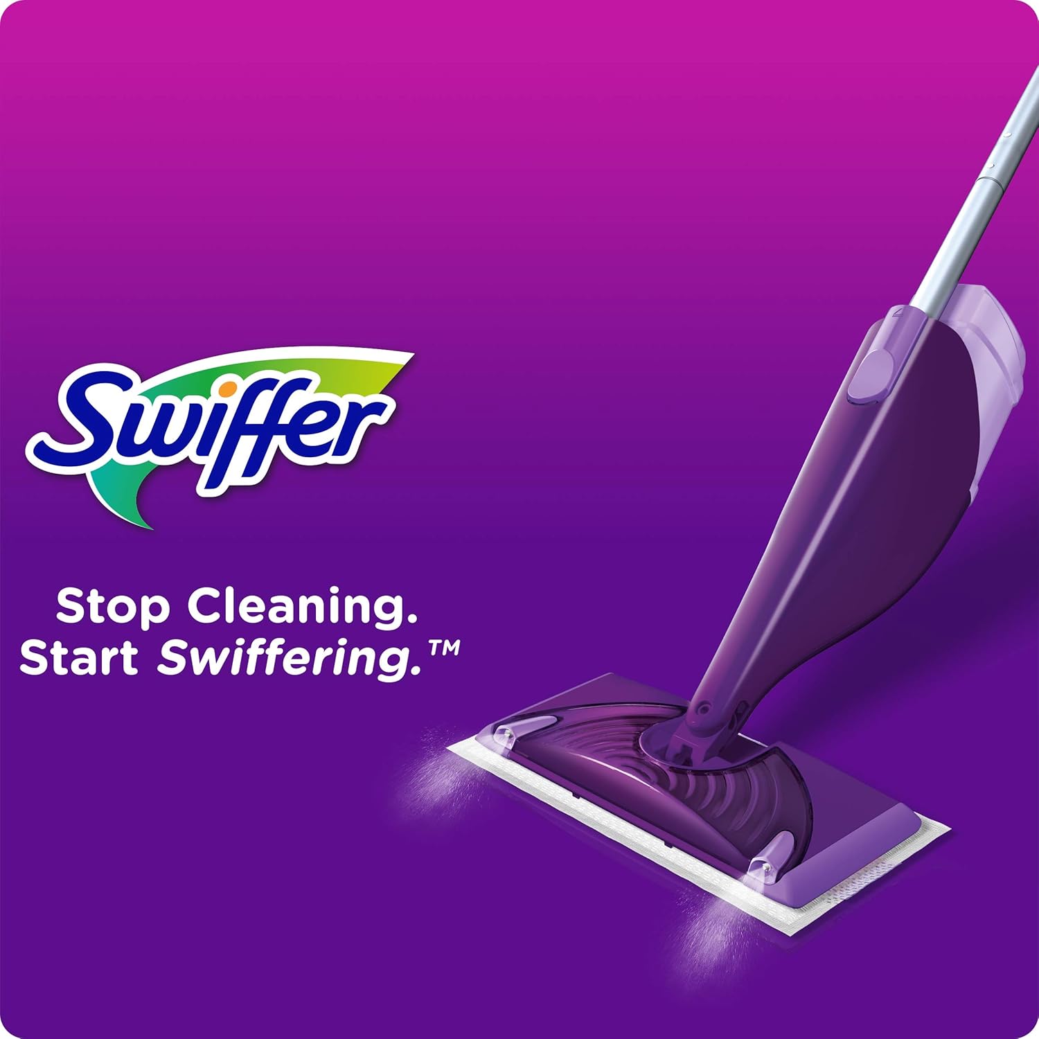 Swiffer WetJet Hardwood and Floor Spray Mop Cleaner Starter Kit, Includes: 1 Power Mop, 10 Pads, Cleaning Solution, Batteries: Health & Personal Care