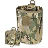 Dump Pouch Tactical Belt Molle Mag Pouches,Roll Up Foldable Recovery Utility Magazine Tool Waist Storage Bag.
