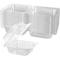 Amazon.com: Kraft Hinged Paper Container - Corrugated Clamshell To ...