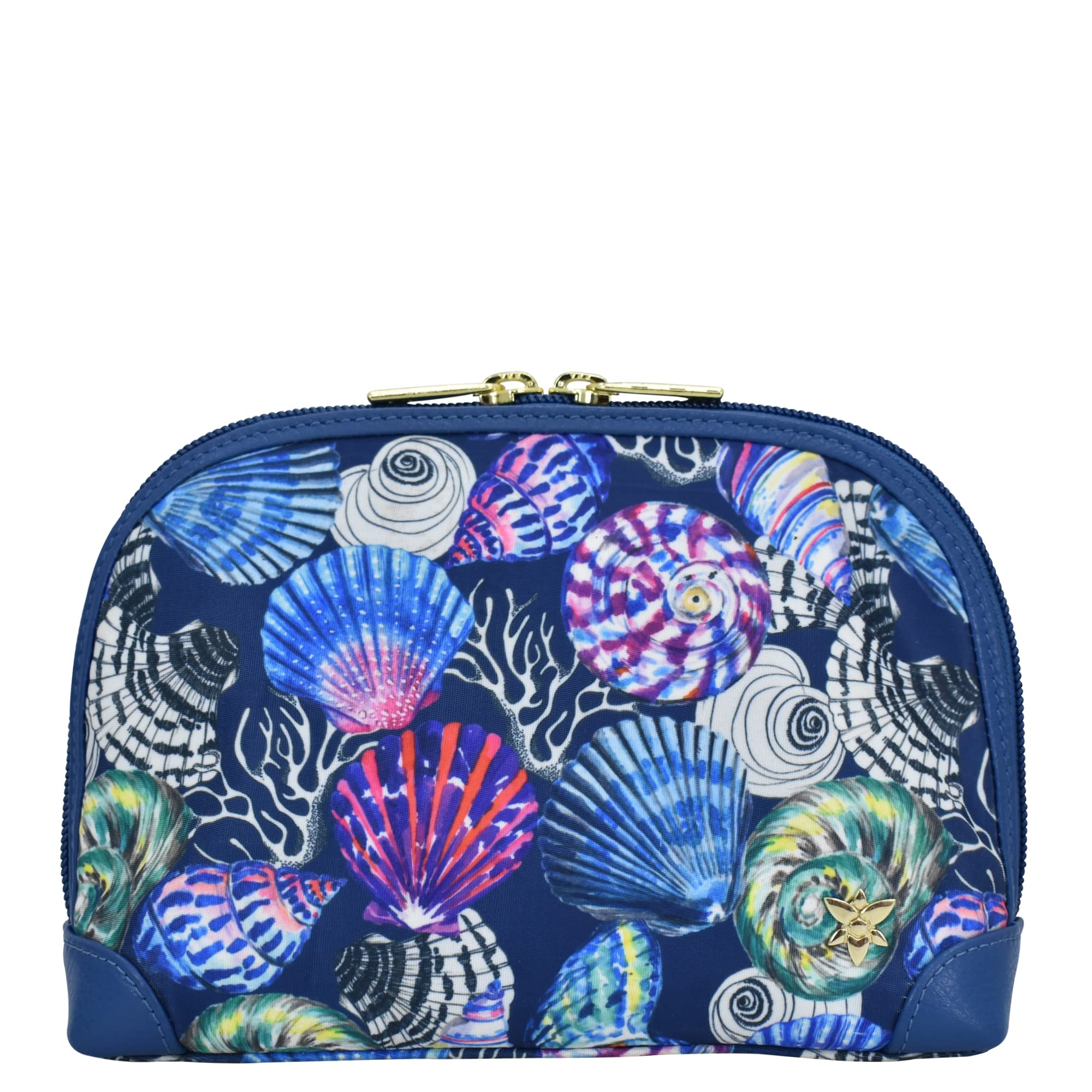 Anuschka Wanderlust Collection Dome Cosmetic Bag - Fabric Cosmetic Pouch for Women - Sea Treasures โ image 1
