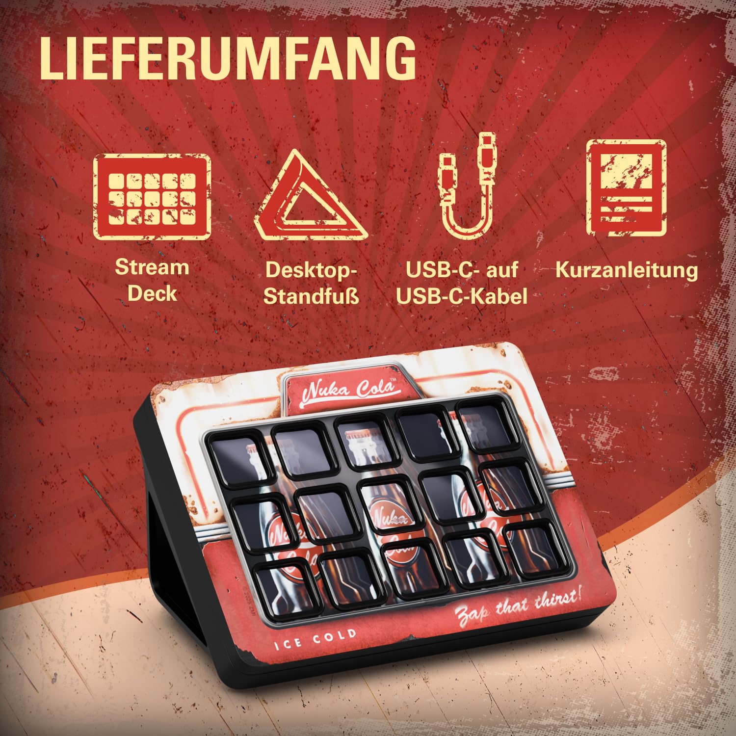 Elgato Nuka-Cola Stream Deck – Fallout Special Edition Customizable LCD Keypad for Streaming, Content Creation, and Studio Control 5
