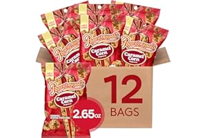 Popcornopolis 12 ct, 2.65 oz Case, Caramel Flavored Indulgent Popcorn