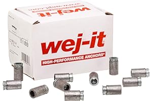 Wej-It MS14 Expansion Shield Anchor, Zamac Alloy, Meets A-A 1922A Type 1 and FFS-325C Group 1 Type 1 Class 1, 7/8" Length, 1/4"-20 Threads (Pack Of 100)