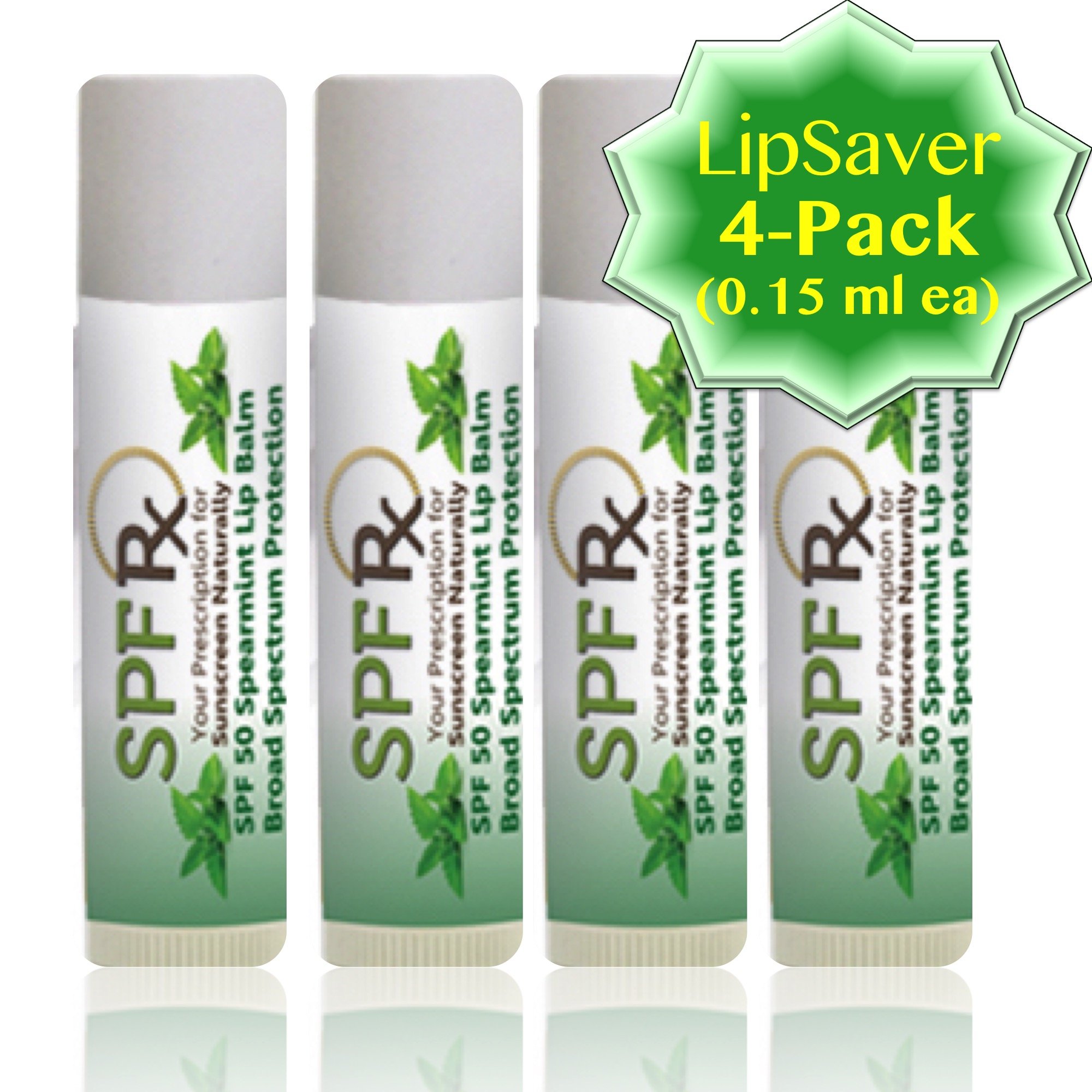 SPF 50 Spearmint Mineral Lip Balm Broad Spectrum Zinc Protection