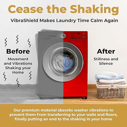 Anti Vibration Pads for Washing Machine with HexaGrip - Stops Washer Dryer  Moving, Walking - Prevents Noise, Vibration Transfer - Rubber Antivibration  Stabilizer Support Feet Mat - VIBRASHIELD 4 Pack in Dubai - UAE | Whizz  Shock Absorbers