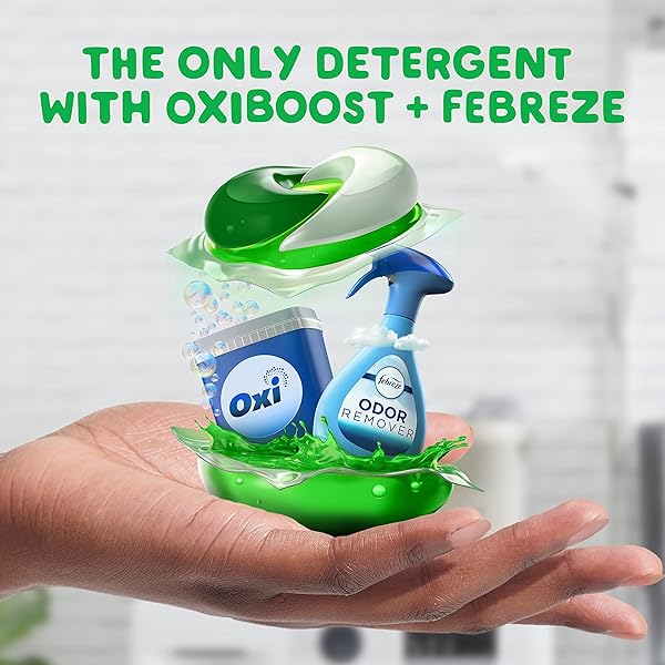 GAIN FLINGS LAUNDRY DETERGENT PACS, 76 COUNT, SPRING DAYDREAM SCENT, 3 IN 1 HE DETERGENT PACS WITH OXI BOOST AND FEBREEZE