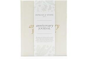 DUNCAN & STONE PAPER CO. Wedding Anniversary Journal - Anniversary Journal for Couple - Wedding Notebook & More - Wedding Memory Book to Capture Moments(Ivory,189 Pages)