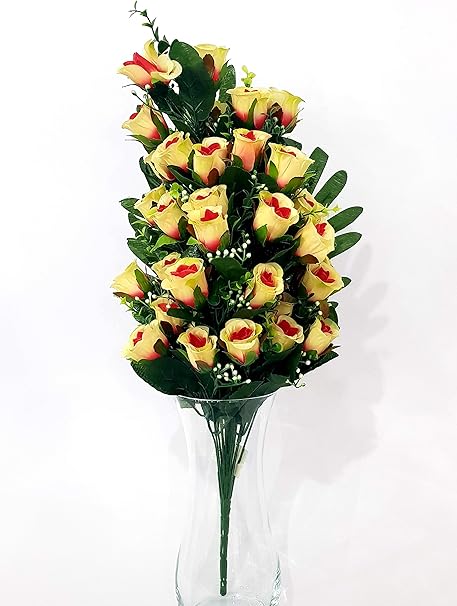 Takestop Ramo Rose Frontali Artificiali Rosa Finto Rametto Fiori Decorazioni Composizioni Floreale Matrimonio Cimitero Funerale Casa Multicolore Amazon It Elettronica