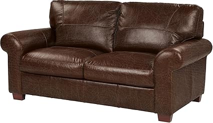 Tesco Ledbury Medium 2 Seater Real Leather Sofa Chocolate Brown