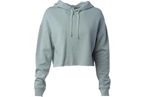 Global Blank Women's Crop Hoodie Long Sleeve Crop Top Sweatshirt with Hood for Women