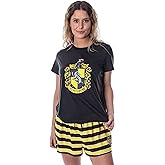 Harry Potter Women's Hogwarts Castle Shirt and Shorts Lounge Sleepwear Pajama Set - All 4 Houses Available