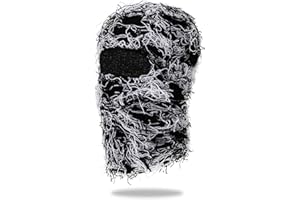 MGBPEI Distressed Balaclava Ski Mask for Men/Women Knitted Full Face Ski Mask Windproof Neck Warmer