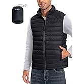 Pioneer Camp Men's Lightweight Puffer Vest Packable Water-Repellent Warm Quilted Sleeveless Outerwear for Work Casual Travel…