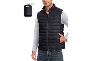 Pioneer Camp Men's Lightweight Puffer Vest Packable Water-Repellent Warm Quilted Sleeveless Outerwear for Work Casual Travel…