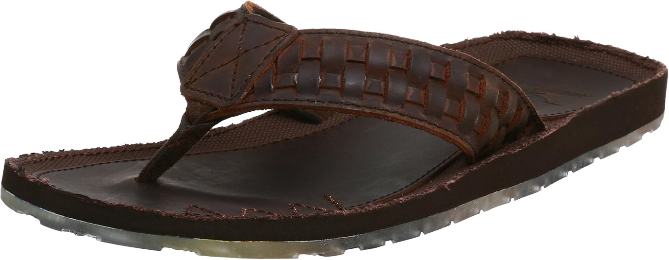Rocket Dog Men's Range Flip Flop, Dark Brown, 12 M Sandals