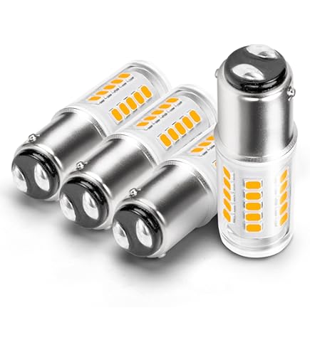 12 Volt BA15S Led Bulbs,1156 1141 6000k Daylight White Bayonet Single Contact Baseac1024v Dc1030volt Low Voltage Ba15s Bulb For Landscape Rv Camper Interior Marine Boat Trailer Lights5pack