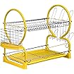 Premier Housewares Yellow 2-Tier Dish Drainer