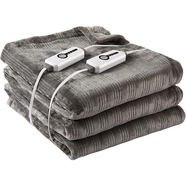Amazon.com: SensorPedic Heated Electric Blanket with SensorSafe, Queen,  Soft Grey : Home u0026 Kitchen