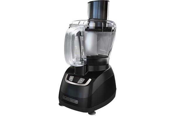 BLACK+DECKER FP1600B 8-Cup Food Processor with Stainless Steel Blade, Black