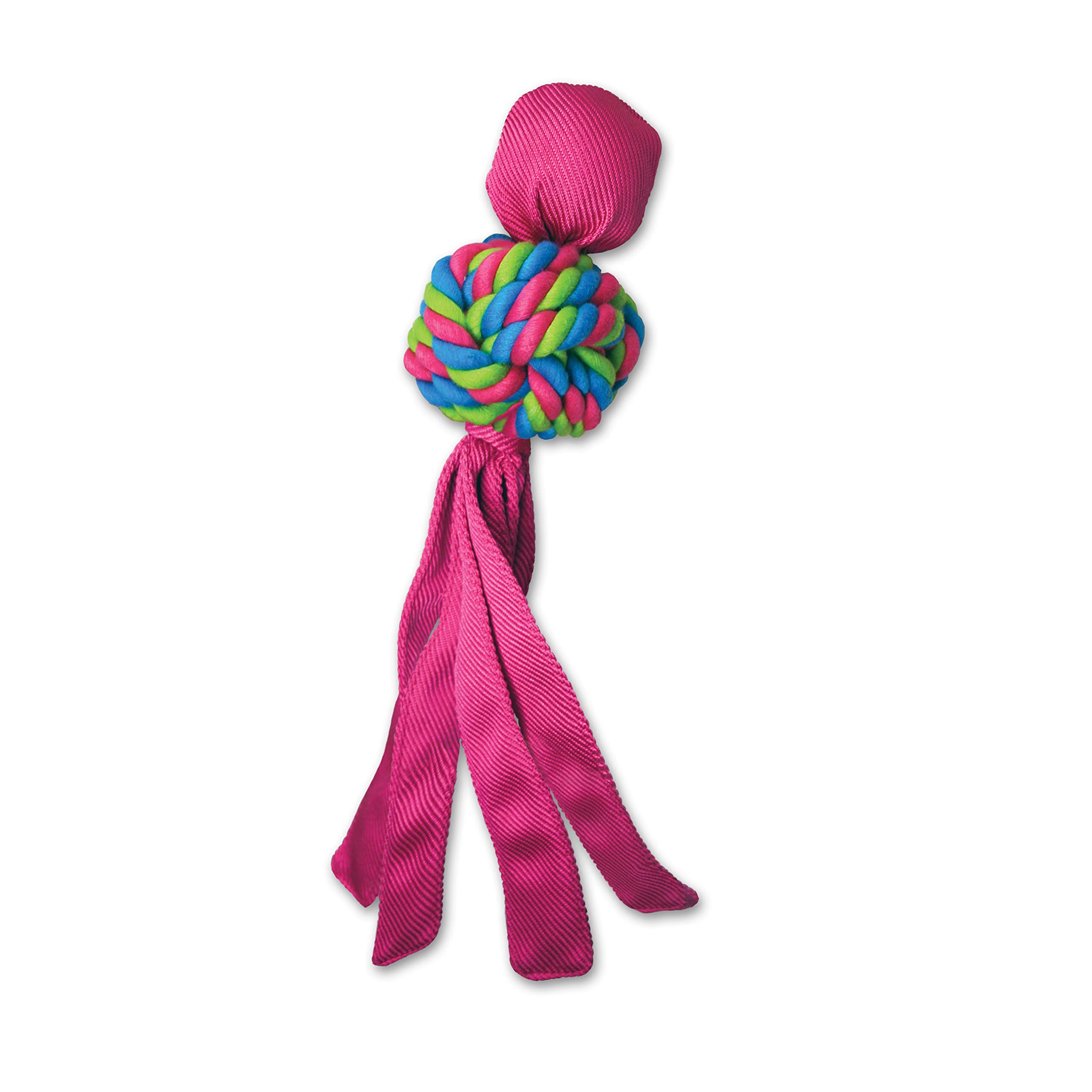KONG - Wubba Weaves - Durable Dog Fetch and Chew Toy, Cleans Teeth (Assorted Colours) - For Large Dogs