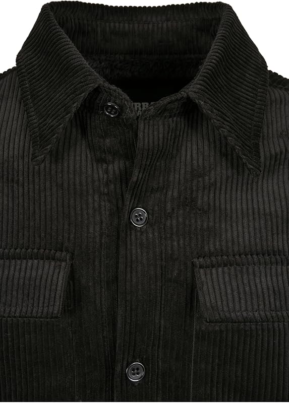 Corduroy Shirt Jacket Black XL