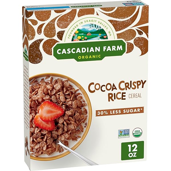 CASCADIAN FARM, CEREAL CRISPY RICE COCOA ORGANIC, 12...