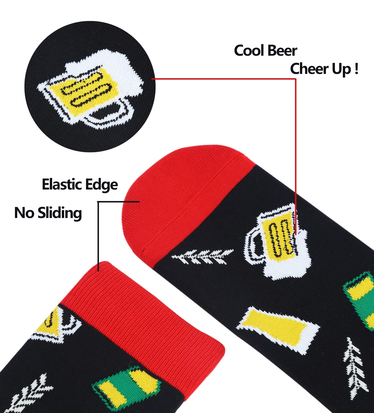 Mens If You Can Read This Socks Funny Saying Novelty Crazy Crew Socks Beer Wine Tea Tacos Food Socks