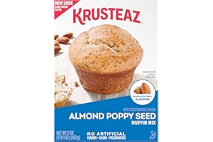 Krusteaz Almond Poppy Seed Muffin Mix, Almond Poppy Seed Muffins Made With Real Almonds, 17 oz Box