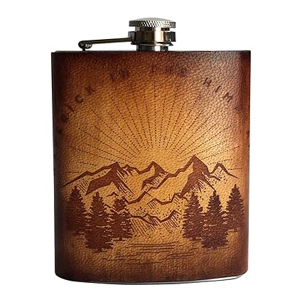 VINAY AND VIJAY Classic Vintage Alcohol Flask Engraved Flask Gifts for Fathers Day Personalized Birthday Gifts for Husband