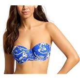Seafolly Women's Underwire Bustier Bralette Bikini Top Swimsuit