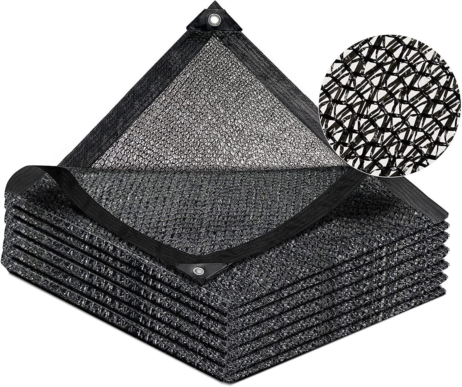 LATERN 40% Shade Cloth with Grommets, 2m x 6m Garden Mesh Shade Tarp HDPE Sun Shade Net UV Resistant Netting for Greenhouse Cover Patio Plant Flower Chicken Coop Carport