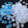 Aazon.co: 800 Pcs Blue Christas Snowflakes Confetti Decorations