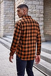 COOFANDY Men's Flannel Plaid Shirts Long Sleeve