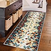 Heyroll Washable Area Rug,2X6FT Hallway Runner Rug Carpet,Soft Modern Entryway Mat with Non-Slip TPR Backing,Low Pile Carpet 