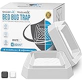 Bed Bug Trap — 8 Pack | TruGuard X Bed Bug Interceptors (White) | Eco Friendly Bed Bug Traps for Bed Legs | Reliable Insect D