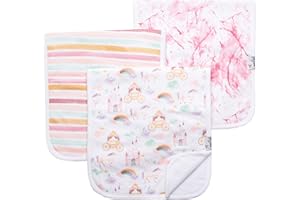 Copper Pearl Baby Burp Cloth Large 21''x10'' Size Premium Absorbent Triple Layer 3-Pack Gift Set "Enchanted"